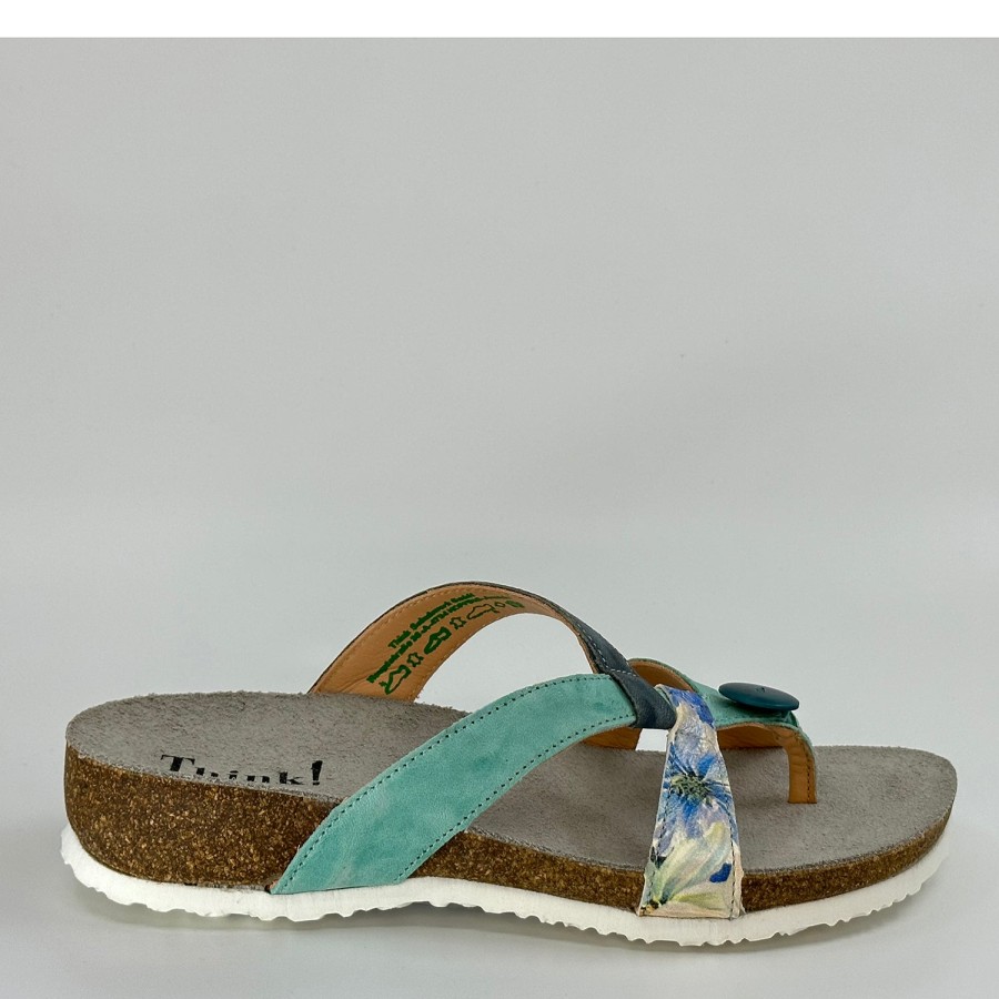 Woman THINK OUTLET Slides | 3-000753 Blue Multi | Peter Sheppard Footwear