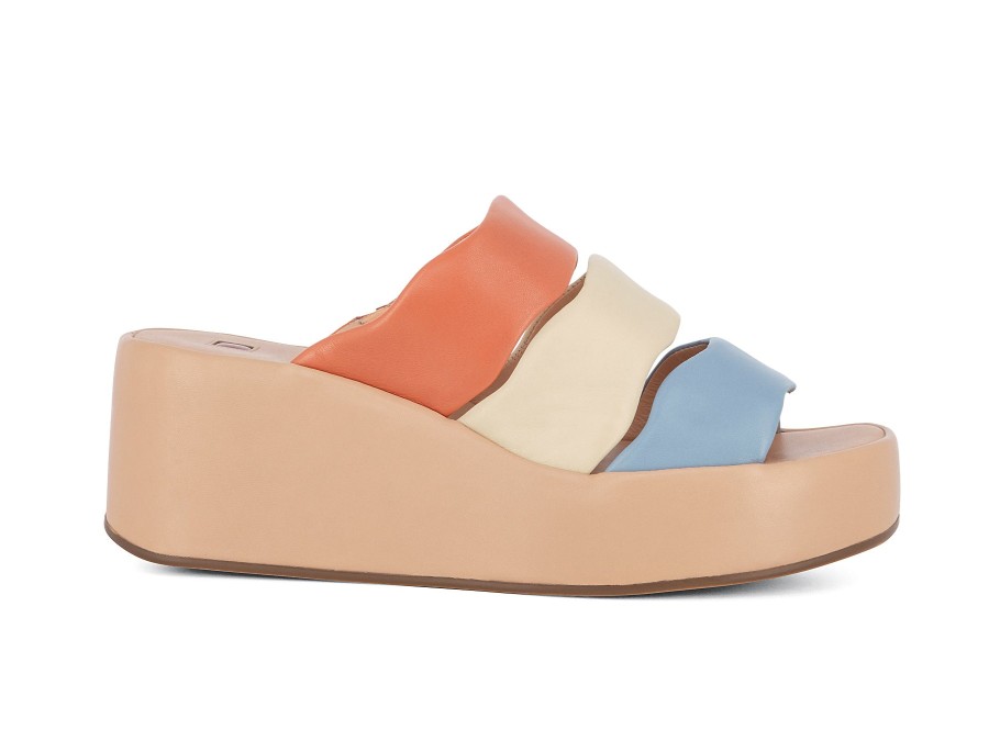 Woman HOGL Wedges | Happie Apricot Multi | Peter Sheppard Footwear