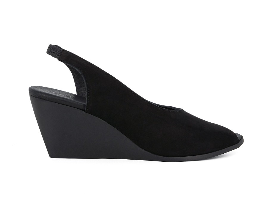 Woman ARCHE Wedges | Egaely Black | Peter Sheppard Footwear