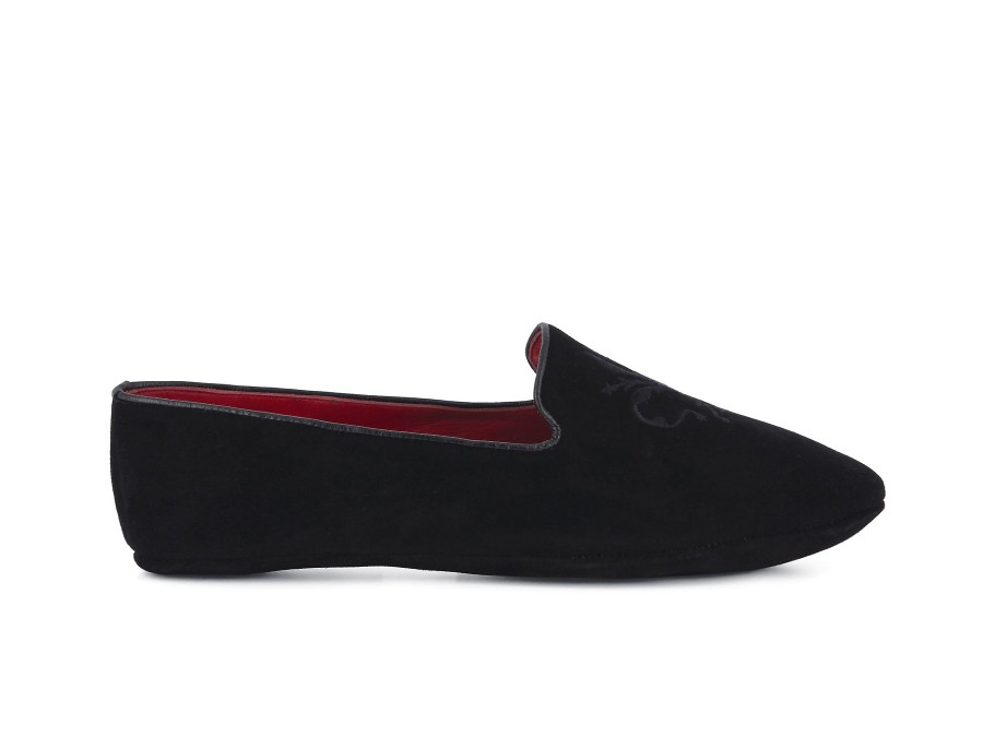 Woman GEDA SLIPPERS Slippers | Fiorentina Black | Peter Sheppard Footwear