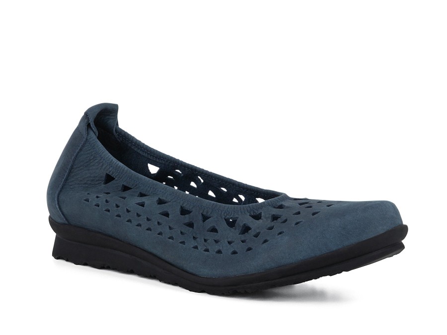 Woman ARCHE Ballerina Flats | Baraya Navy | Peter Sheppard Footwear