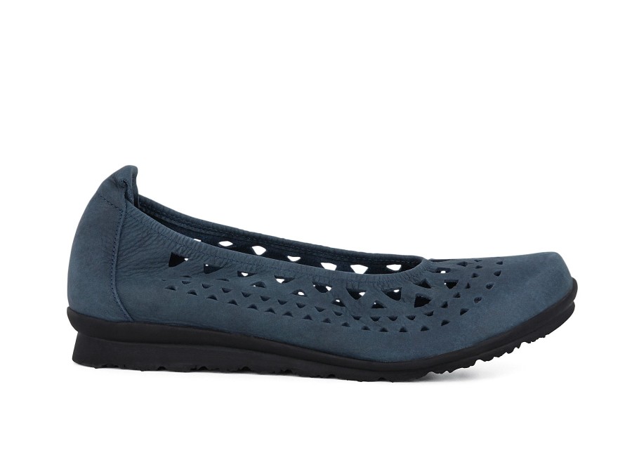 Woman ARCHE Ballerina Flats | Baraya Navy | Peter Sheppard Footwear