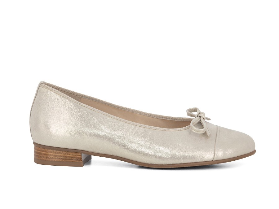 Woman HASSIA Ballerina Flats | 5-30 0621 Platino | Peter Sheppard Footwear