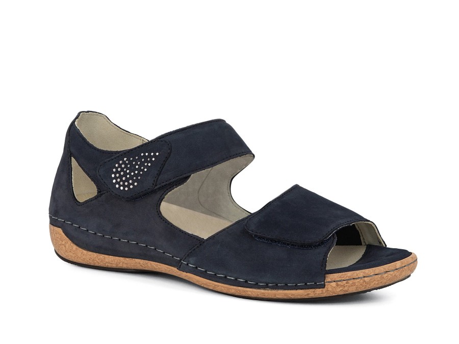 Woman WALDLAUFER Sandals | Wetern Navy | Peter Sheppard Footwear