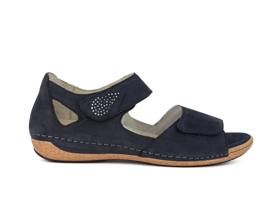 Woman WALDLAUFER Sandals | Wetern Navy | Peter Sheppard Footwear