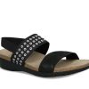 Woman MUNRO Sandals | Pisces Black~Studs | Peter Sheppard Footwear