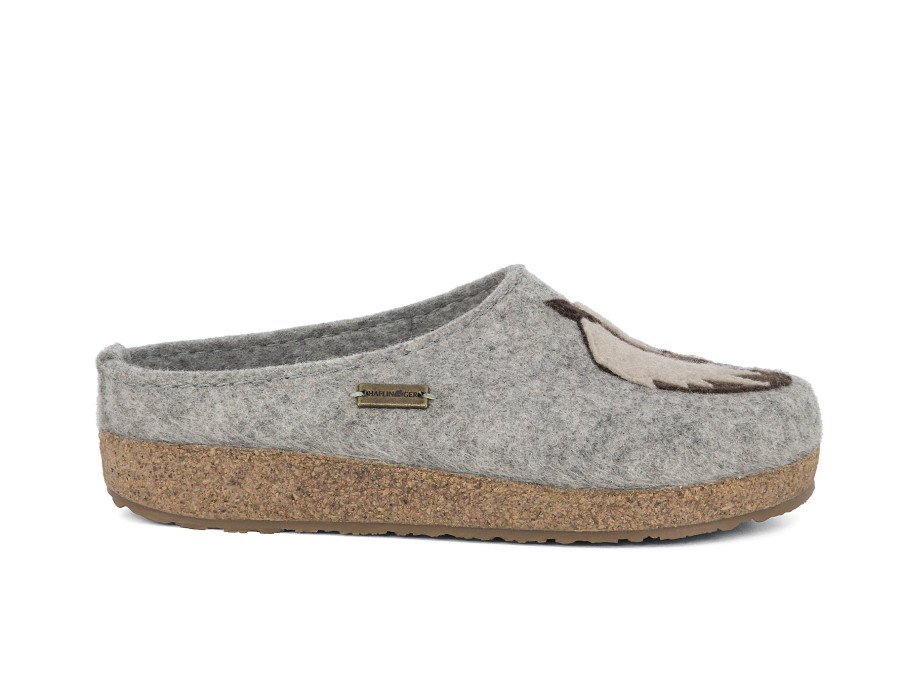 Woman HAFLINGER Slippers | Cavallo Lt Grey | Peter Sheppard Footwear