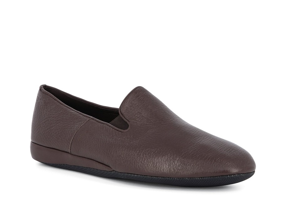 Man GEDA SLIPPERS Slippers | Featon Dark Brown | Peter Sheppard Footwear