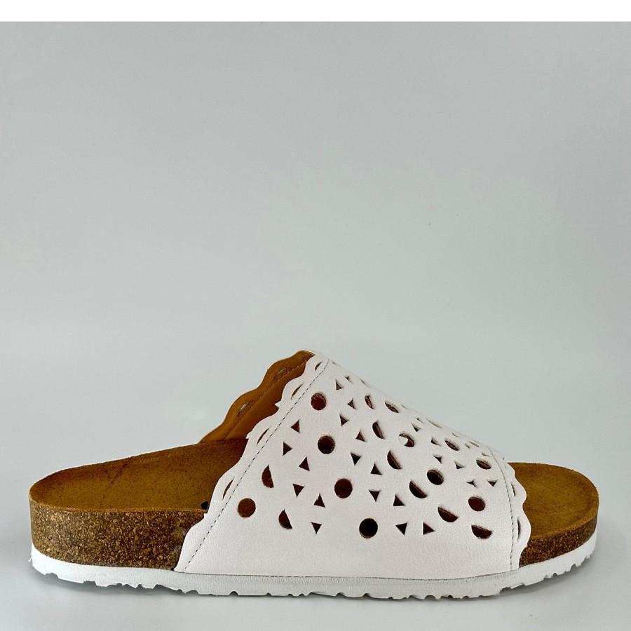 Woman THINK OUTLET Slides | 3-000744 White | Peter Sheppard Footwear