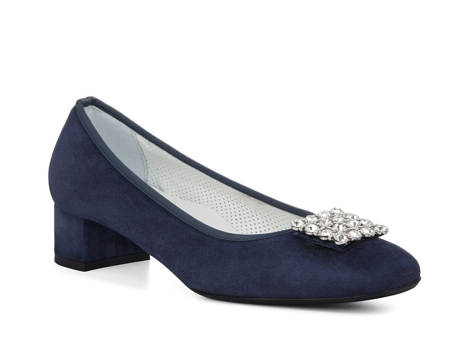 Woman SCOLARO Heels | Samantha Navy | Peter Sheppard Footwear