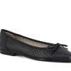 Woman AMALFI Ballerina Flats | Orvieto Black Lea | Peter Sheppard Footwear