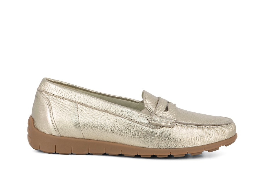 Woman WALDLAUFER Loafers | Wannabe Soft Gold | Peter Sheppard Footwear