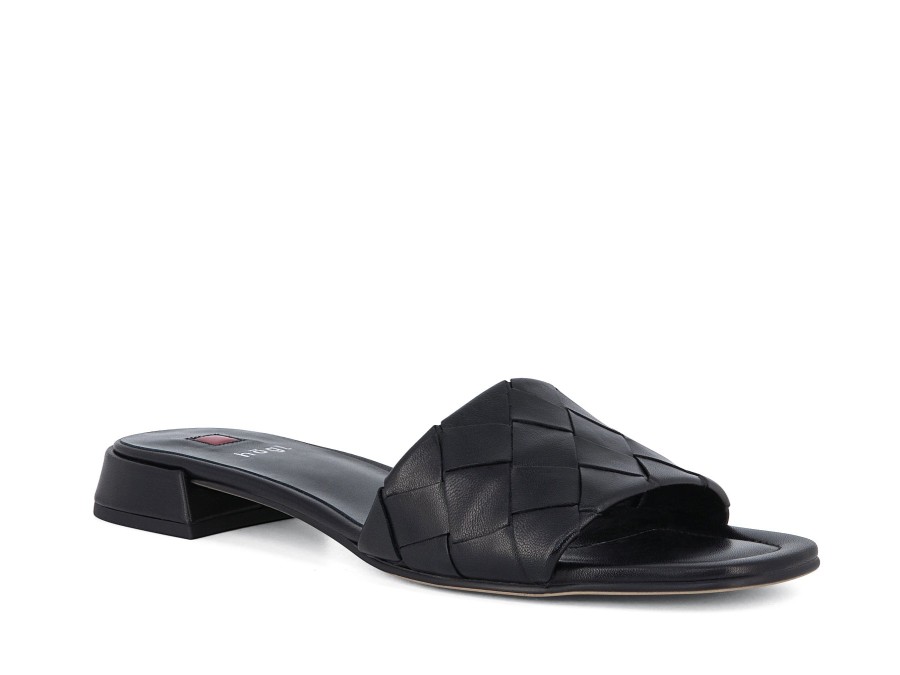 Woman HOGL Slides | Hythe Black | Peter Sheppard Footwear