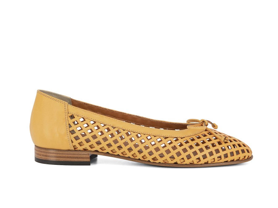 Woman PORTA ROSSA Ballerina Flats | Meltona Tangerine | Peter Sheppard Footwear