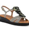 Woman LE GAZZELLE Sandals | Laglio Black~White | Peter Sheppard Footwear