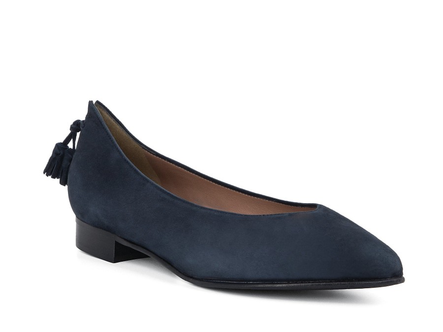 Woman ALBA TECI Ballerina Flats | Tramel Navy | Peter Sheppard Footwear