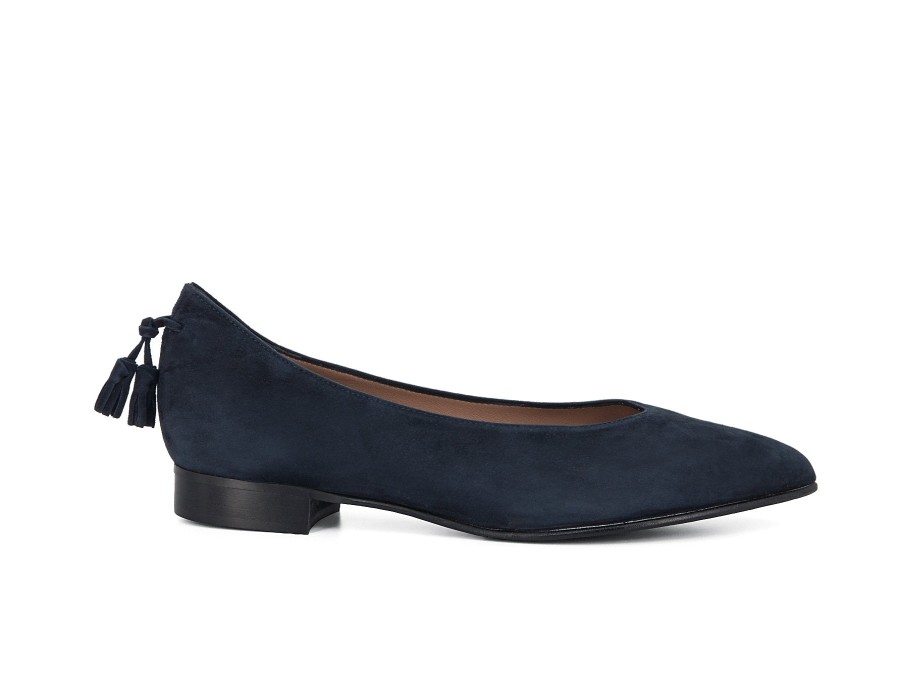 Woman ALBA TECI Ballerina Flats | Tramel Navy | Peter Sheppard Footwear