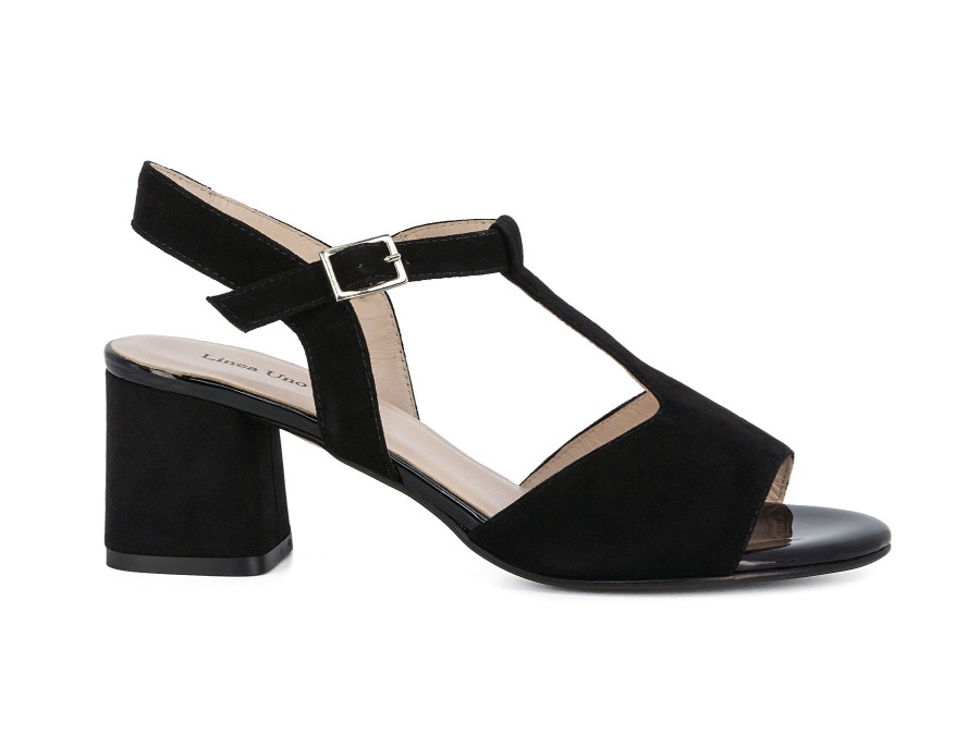 Woman LINEA UNO Sandals | Loddon Black | Peter Sheppard Footwear