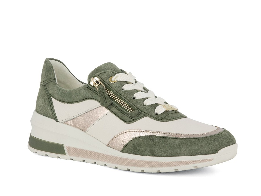 Woman ARA Sneakers | 18414 Olive~Platino~Cream | Peter Sheppard Footwear