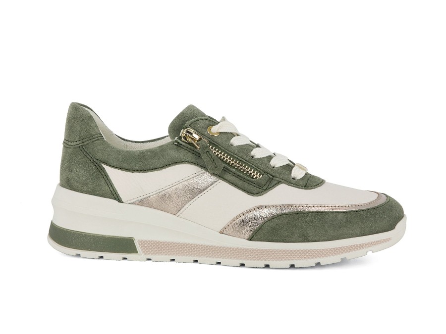 Woman ARA Sneakers | 18414 Olive~Platino~Cream | Peter Sheppard Footwear