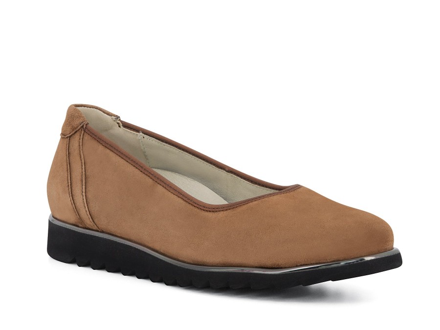 Woman WALDLAUFER Ballerina Flats | Wylee Cognac | Peter Sheppard Footwear