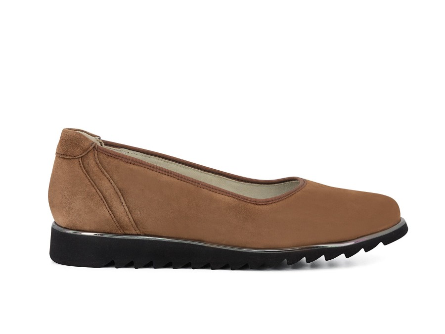 Woman WALDLAUFER Ballerina Flats | Wylee Cognac | Peter Sheppard Footwear