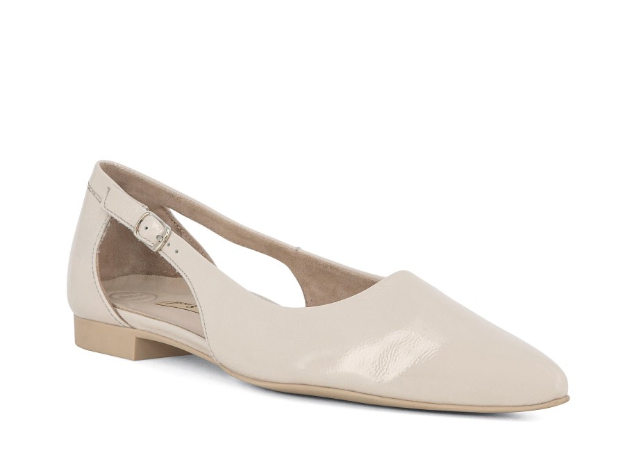 Woman PAUL GREEN Ballerina Flats | Pellizza Cream | Peter Sheppard Footwear