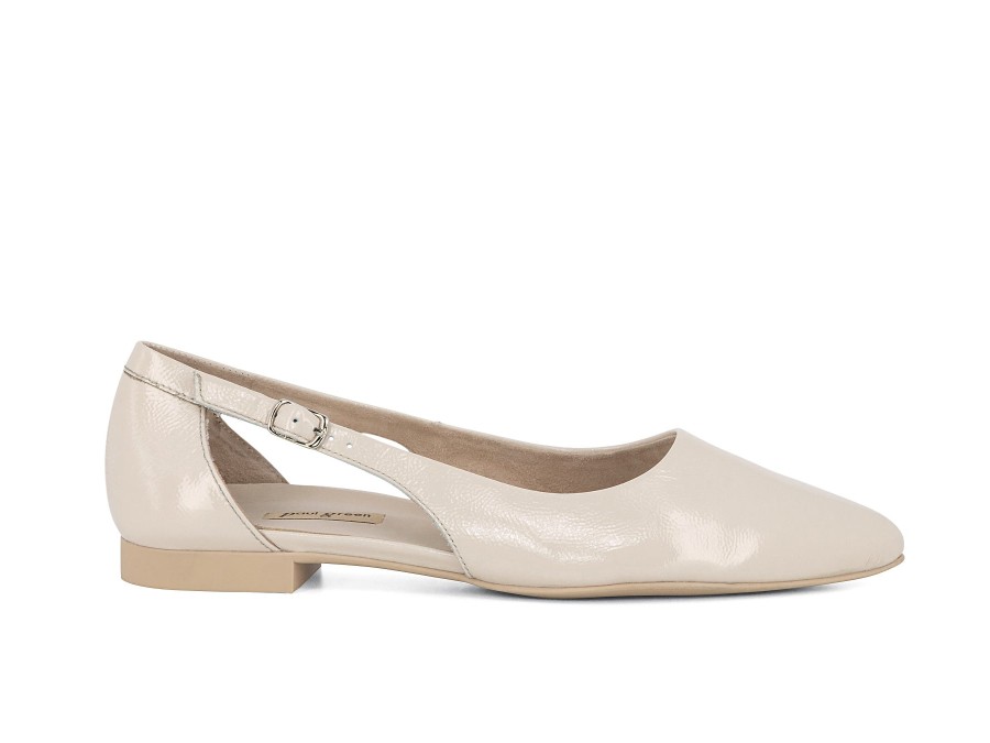 Woman PAUL GREEN Ballerina Flats | Pellizza Cream | Peter Sheppard Footwear