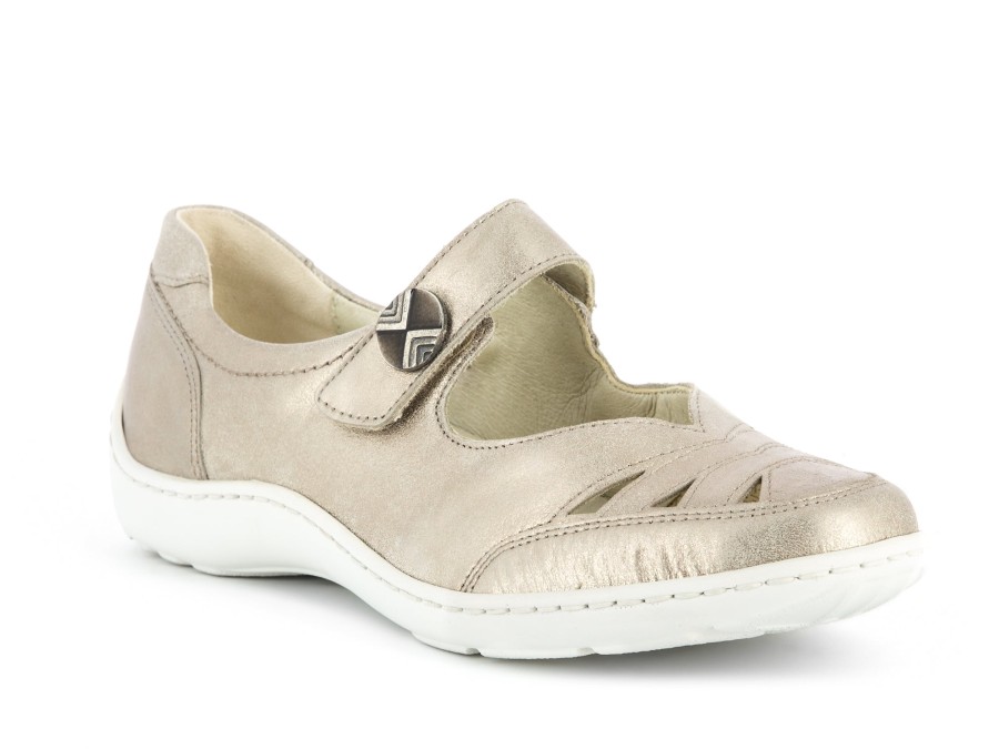 Woman WALDLAUFER Mary Janes | Watson Lt Gold Metallic | Peter Sheppard Footwear