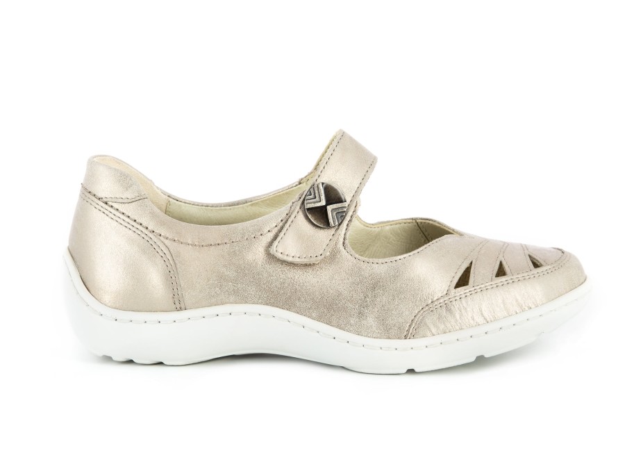 Woman WALDLAUFER Mary Janes | Watson Lt Gold Metallic | Peter Sheppard Footwear