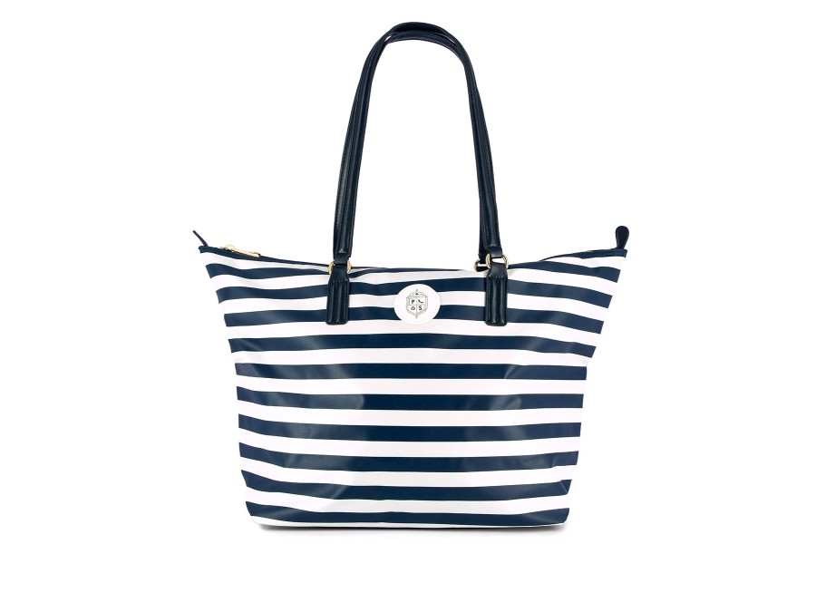 Woman PETER SHEPPARD Handbags & Wallets | Veronica Tote Bag Navy~White Stripe | Peter Sheppard Footwear