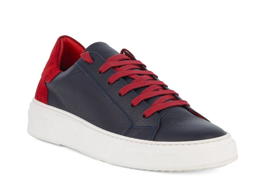 Man CALPIERRE SPORT Sneakers | Cazza Navy | Peter Sheppard Footwear