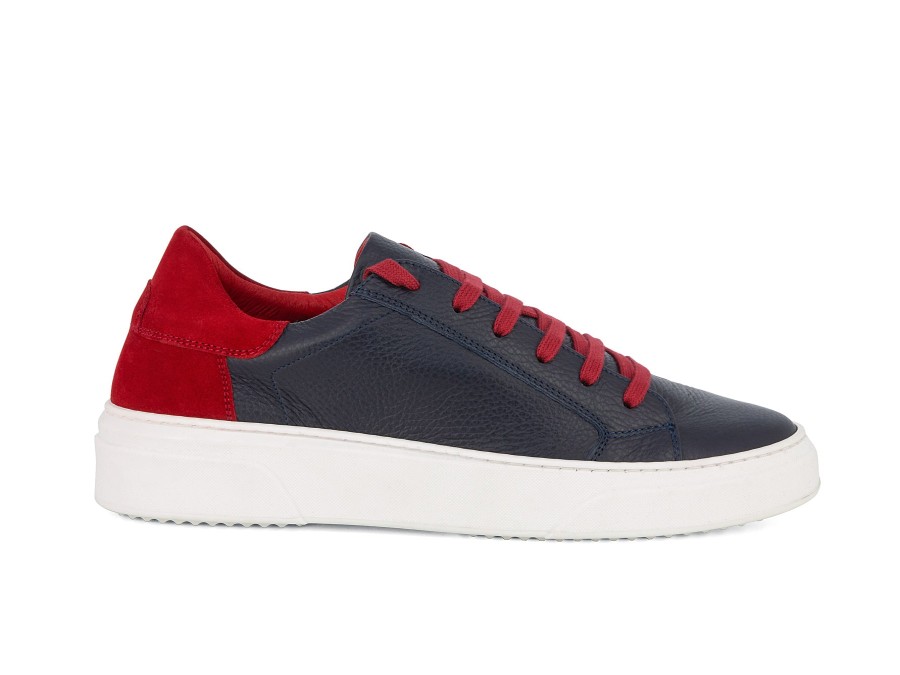 Man CALPIERRE SPORT Sneakers | Cazza Navy | Peter Sheppard Footwear