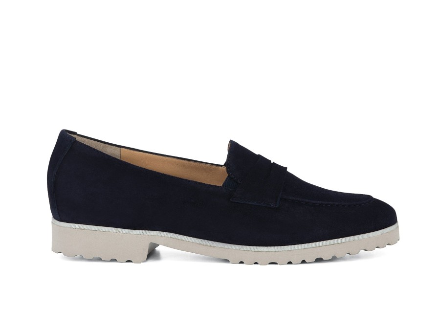 Woman LORBAC Loafers | Lastra Navy | Peter Sheppard Footwear