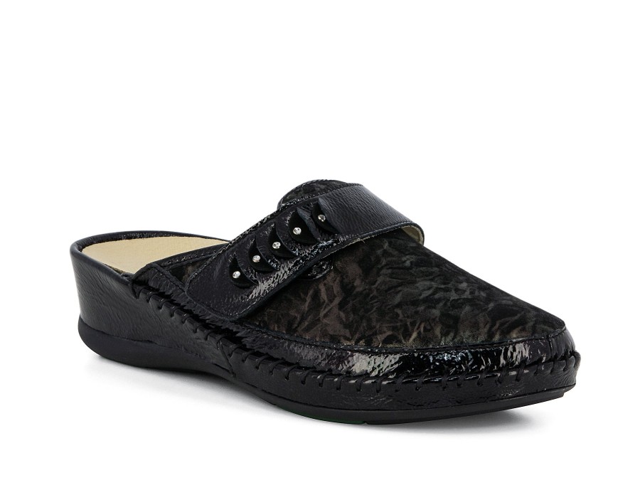 Woman SUSIMODA Slippers | Springfield Black | Peter Sheppard Footwear