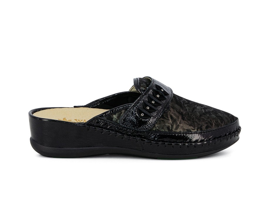 Woman SUSIMODA Slippers | Springfield Black | Peter Sheppard Footwear