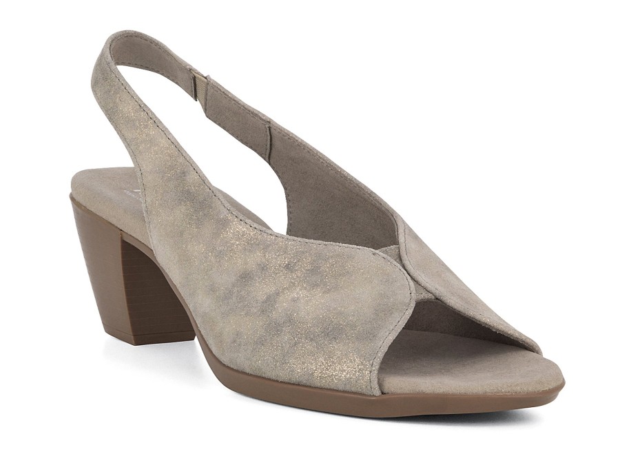 Woman MUNRO Heels | Rochelle Taupe | Peter Sheppard Footwear