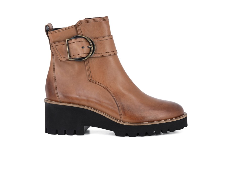 Woman PAUL GREEN Ankle Boots | Patrica Cognac | Peter Sheppard Footwear