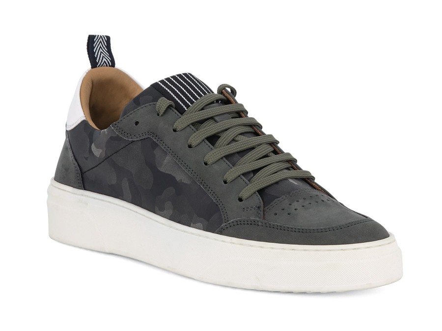 Man CALPIERRE SPORT Sneakers | Cammo Dark Grey~Camo | Peter Sheppard Footwear