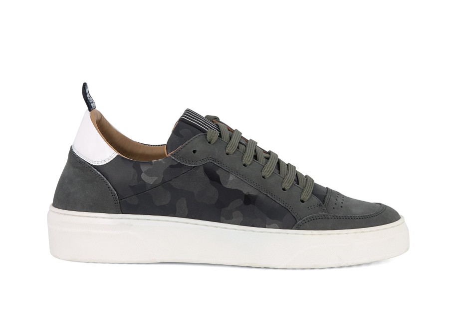 Man CALPIERRE SPORT Sneakers | Cammo Dark Grey~Camo | Peter Sheppard Footwear