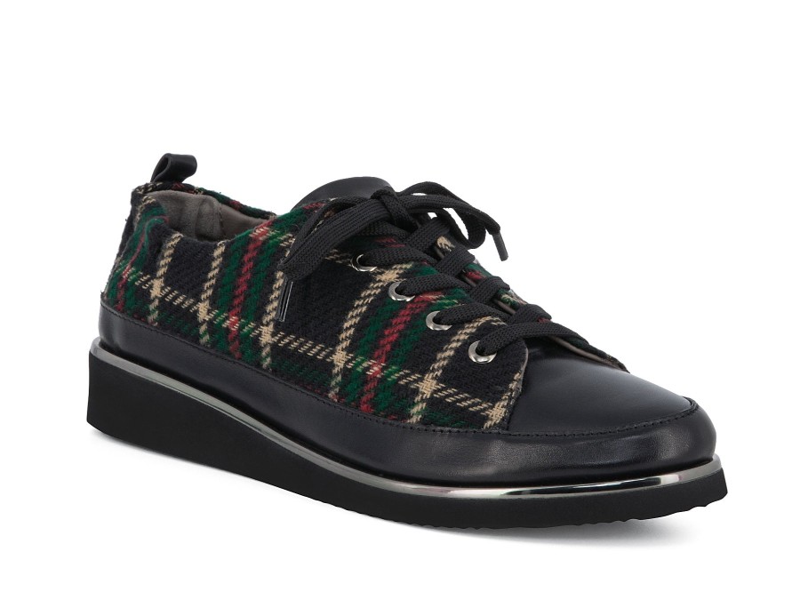 Woman CHARLES COOPER Lace-Ups | Anita Black~Tartan | Peter Sheppard Footwear