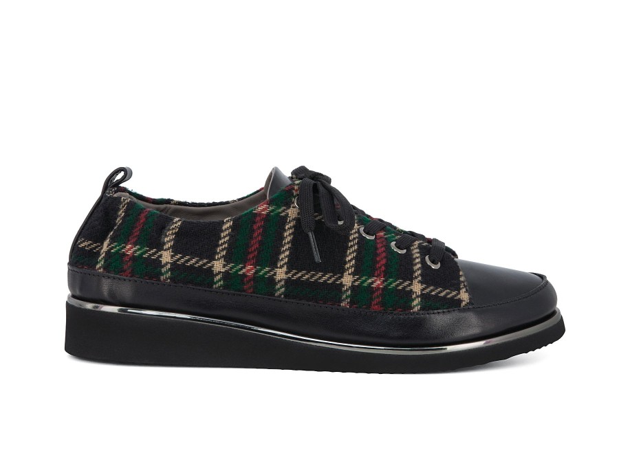 Woman CHARLES COOPER Lace-Ups | Anita Black~Tartan | Peter Sheppard Footwear