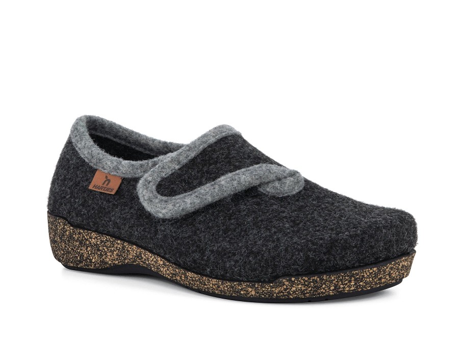 Woman HARTJES Slippers | Stone Grey | Peter Sheppard Footwear