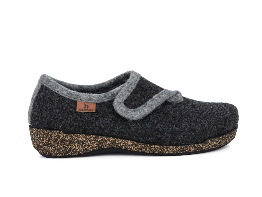 Woman HARTJES Slippers | Stone Grey | Peter Sheppard Footwear