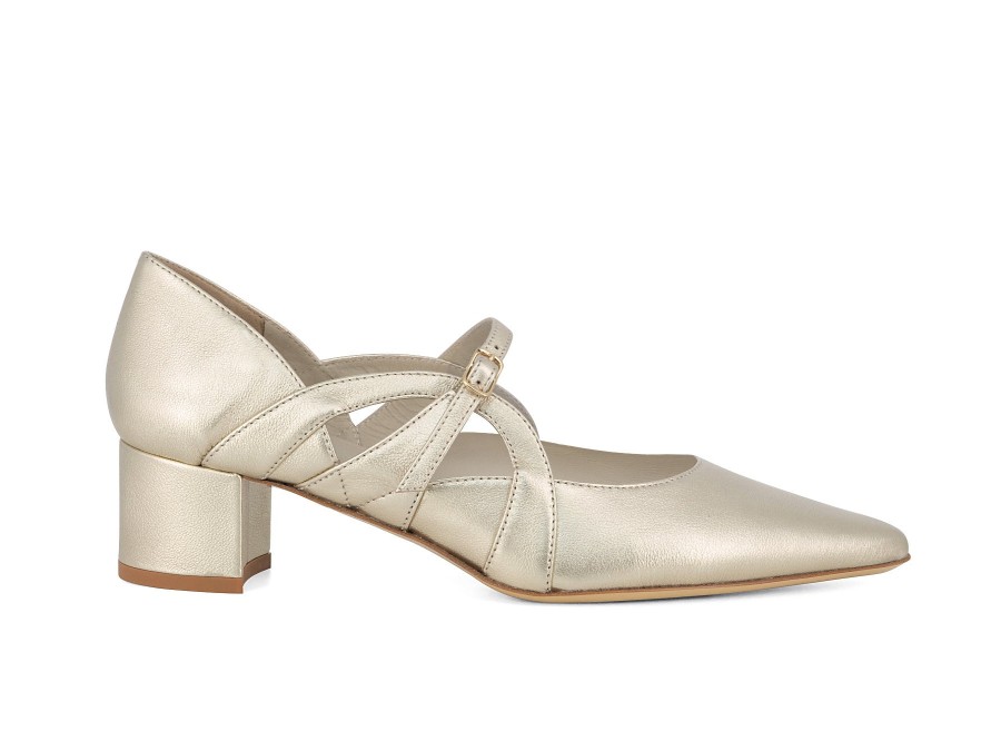 Woman AMALFI Heels | Parola Platino | Peter Sheppard Footwear