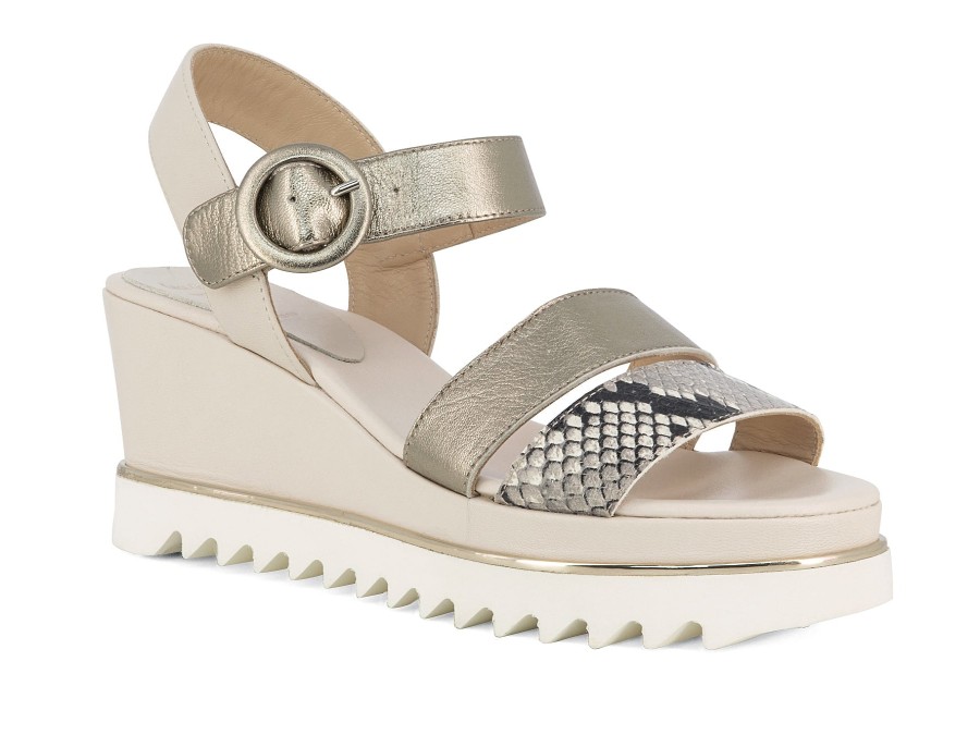 Woman LUCA GROSSI Sandals | Lessie Platino | Peter Sheppard Footwear