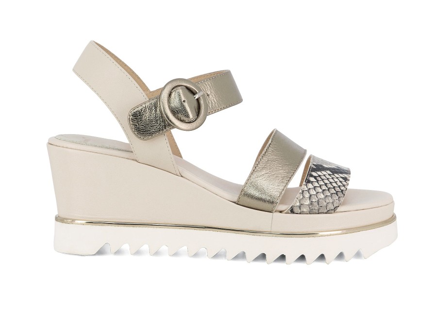 Woman LUCA GROSSI Sandals | Lessie Platino | Peter Sheppard Footwear