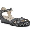 Woman BRUNATE Sandals | Bobbo Black~White | Peter Sheppard Footwear