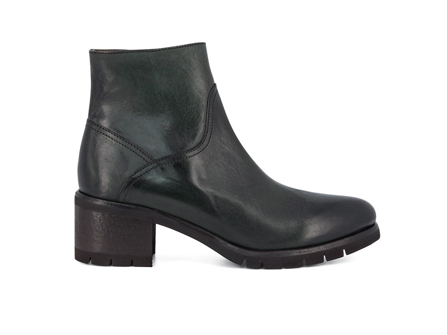 Woman CALPIERRE Ankle Boots | Calitri Forest Green | Peter Sheppard Footwear