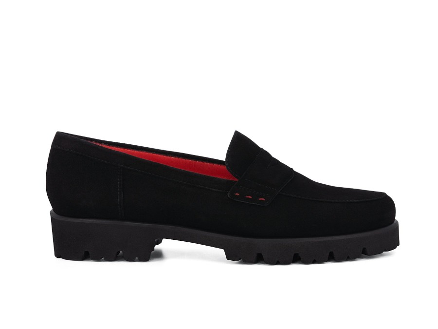 Woman PAS DE ROUGE Loafers | Parkland Black | Peter Sheppard Footwear